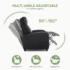 Recliner Chair with Massage and Lumbar Support, Small PU Leather Home Theater Seating, Adjustable Modern Reclining Chair for Adults in Living Room - Image 6