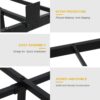 DWVO Twin Size Bed Frame, Floating Bed Frame with Charging Station, Platform LED Bed with Heavy Duty Steel Slats Support, Easy Installation, No Box Spring Required (Black) - Image 7