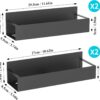 4 Pack Magnetic Spice Storage Rack Organizer for Refrigerator and Oven, Black Fridge Organizers and Storage - Image 6