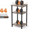 Sweetcrispy 3-Tier End Table Side Tables with Adjustable Feet,Small Nightstand Space-Saving for Bedroom Living Room Office Grey - Image 3