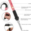 Soldering Iron Kit, 60W Soldering Iron with 5pc Interchangeable Tips, 10-in-1 Adjustable Temperature Solder Welding Tools, Fast Heating, Electronic Repair, 110V - Image 4
