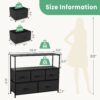 DUMOS TV Stand Dresser for Bedroom with 5 Fabric Drawer,Entertainment Center for 45 inch Television, Media Console Table with Storage, Open Shelf, Adjustable Feet, Living Room Furniture, Blac - Image 3