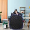 ZONEMEL Portable Steam Sauna, Full Body Home Sauna Spa, 1 Person or 2 Person Share Saunas, 2L Steam Generator with Remote Control (Black, L 33.5”x W 32.3”x H 41.7”) - Image 3