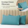 LuxClub 4 PC Queen Sheet Set, Breathable Luxury Bed Sheets, Deep Pockets 18" Wrinkle Free Cooling Sheets Machine Washable Hotel Bedding Silky Soft - Teal Queen - Image 7