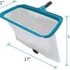 POOLWHALE Professional Pool Skimmer Net, Heavy Duty Swimming Leaf Rake Cleaning Tool with Deep Fine Nylon Mesh Net Bag - Fast Cleaning,Easy Scoop Edge,Debris Pickup Removal - Image 6