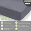 Fitted Sheet- COSMOPLUS Queen Fitted Sheet Only（No Flat Sheet or Pillow Shams）,4 Way Stretch Micro-Knit,Snug Fit,Wrinkle Free,for Standard Mattress and Air Bed Mattress from 8” Up to 14”,Gray - Image 2