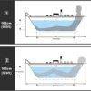 Empava 59” Whirlpool Bathtub, Jetted Tub with Light,SPA Hydromassage with Chromatherapy,Acrylic,3-Side Apron,White - Image 3