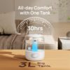 Dreo 3L Top Fill Humidifiers for Bedroom, 30H & 26dB Quiet Runtime for Large Room, Cool Mist Ultrasonic Humidifier with Humidity Sensor, Night Light for Home, Baby, Nursery, Plants, 360° Nozzle, White - Image 6