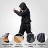 DEFY Heavy Duty Sauna Suit for Weight Loss Full Body Wrap Hoodie Men Women Anti-Rip Sweat suit Gym Workout Exercise Gear - Image 2