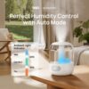 Dreo 3L Top Fill Humidifiers for Bedroom, 30H & 26dB Quiet Runtime for Large Room, Cool Mist Ultrasonic Humidifier with Humidity Sensor, Night Light for Home, Baby, Nursery, Plants, 360° Nozzle, White - Image 2
