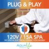 Inland 6 Person Indoor Outdoor Hot Tub, Plug & Play Spa, 24 Jets, LED Lighting System, Insulated Spa Cover, Made in USA, Aqualife by Strong Spas - Image 9