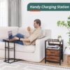 Yoobure Nightstand with Charging Station, Small Night Stand with Fabric Drawers and Storage Shelf for Bedrooms, Small Spaces, Bedside Table with USB Ports & Outlets - Image 4