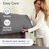 Queen Size 4 Piece Sheet Set - Comfy Breathable & Cooling Bed Sheets Set - Hotel Luxury Bedding for Women, Men, Kids & Teens - Deep Pockets, Easy-Fit, Super Soft & Wrinkle Free - Oeko-Tex - Dark Grey - Image 7