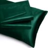 Homiest 4pcs Extra Deep Pocket Satin Sheets Queen Size Bed Set, 18-24 Inch Deep Pocket Bed Sheets Blackish Green Satin Sheet Set, Silky Satin Bedding Set Soft Fitted Sheet Set Fits Ultra Deep Mattress - Image 5