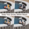 ECO POOLTECH Adjustable Hot Tub Tray Table, Clip-on Pool Cup Holder Phone Holder, Nonslip Spa Drink Tray Side Table for Outdoor Inflatable Pools, Must Have Hottub Accessories for Adults - Image 7