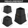 Utopia Bedding Adjustable Bed Furniture Risers - Elevation in Heights 3, 5 or 8 Inch Heavy Duty Risers for Beds and Under Bed Storage - Supports up to 1,300 lbs - (Set of 4 Riser, Black) - Image 3