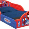 Delta Children - Marvel Spidey and His Amazing Friends 4-Piece Toddler Room-in-a-Box Set – Includes Sleep and Play Toddler Bed, Table, 1 Chair and Fabric Toy Box, Blue/Red - Image 3