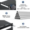 Mavivegue Book Shelf, 12 Cube Storage Organizer, DIY Bookcase, Metal Bookshelf,Tall Book case for Bedroom, Living Room,Office,Closet, Black Cubicle Rack - Image 5