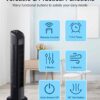 Oscillating Tower Fan with Remote, Electric Standing Tower Fan Floor Fan for Bedroom Indoor Office and Home Use,Quiet Cooling Portable Bladeless Tower Fans, 30 inchs, Black Tower Fan - Image 3