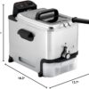 T-fal 3.5L Deep Fryer with Oil Filtration System: 1700W Stainless Steel Fryer, Dishwasher Safe Parts, Digital Timer, Adjustable Temperature Control for Perfect Golden Crispy Results - Image 12