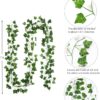 Fake Vines for Room Decor(12 Pack 84 Feet) Aesthetic Artificial Plant Ivy Leaves Hanging Greenery Garlands for Home Bedroom Wall Wedding Party Decor - Image 2