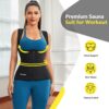 Junlan Sauna Suit for Women Waist Trainer Vest for Women Sweat Tank Top Shaper for Women with Zipper - Image 2