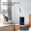 AROEVE Air Purifiers for Bedroom Home, Air Purifier For Smoke Pollen Dander Hair Smell Air Cleaner with Sleep Mode Speed Control For Bedroom Office, MK01- Black(Available for California) - Image 3