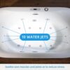 WOODBRIDGE 72" x 35-3/8" Whirlpool and Air Bath Heated Soaking Combination Tub with Adjustable Speed Air Blower and Display Control Panel, BJ600 - Image 16