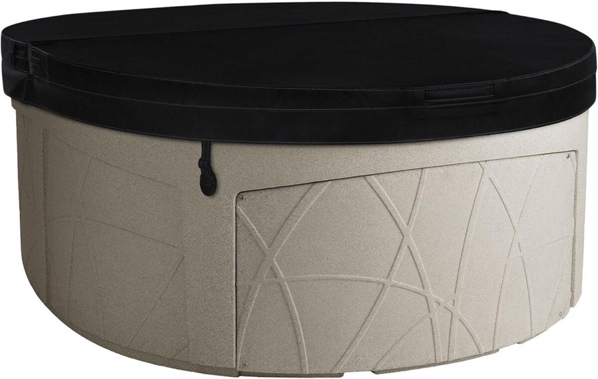 LifeSmart Largo Hot Tub Spa w/110 Volt Plug and Play & LED Light, Sand(Open Box)