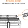 Amazon Basics Bed Frame with Storage, Foldable Metal Platform, Sturdy Steel, No Box Spring Needed, 14 inches High, Tool-Free Setup, King Size, Black - Image 4
