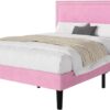 VECELO Full Size Bed Frame with Adjustable Upholstered Headboard, Wooden Slats Platform, Noise-Free Design, Easy Assembly - Image 7
