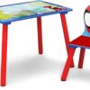 Delta Children - Marvel Spidey and His Amazing Friends 4-Piece Toddler Room-in-a-Box Set – Includes Sleep and Play Toddler Bed, Table, 1 Chair and Fabric Toy Box, Blue/Red - Image 4