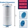 Spa Filter 6CH-960 Replaces Jacuzzi Filters J-300 J-400, Unicel 6CH-960, Pleatco PJW60TL-F2S, Filbur FC-2800, 6540-476, 6540-383, Hot Tub Filter with Closed Handle(Not be Removed)- 2 Pack - Image 2
