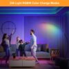 E.P. Light RGBW Modern 69.99 inch Arched Standing Reading Floor Lamp with Remote - Dimmable Black Led Color Changing Curved Ambient Lighting for Bedroom and Living Room - Image 9