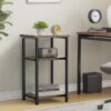 Sweetcrispy 3-Tier End Table Side Tables with Adjustable Feet,Small Nightstand Space-Saving for Bedroom Living Room Office Grey - Image 7