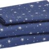 Amazon Basics Kid's Soft Easy-Wash Lightweight Microfiber 3-Piece Sheet Set, Twin, Navy Galaxy - Image 2