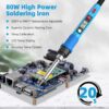 Soldering Iron Kit, 80W 110V LCD Digital Solder Iron Pen with Ceramic Heater, Portable Welding Tools with 5pcs Tips, Stand, Solders Wire, Sponge, Paste, for Metal,Electric Repairs, DIY - Image 3