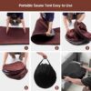 Portable Steam Sauna, Personal Steam Sauna Tent for Home Spa, Full Size Portable Spa Sauna Box with 3L 1000W Sauna Steamer, Large Size Foldable Chair Included, Brown - Image 8
