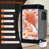 Upgraded Portable Steam Sauna for Home，Portable Sauna Box Fast Heating in 5 Minutes，In Home Sauna With 3L 1200W Steam Generator,Remote Control，A Folding Chair and Mat Include，71”x 35.5”x 35.5” - Image 3