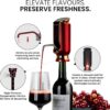 3-IN-1 Wine Dispenser Aerator and Vacuum Stopper - Electric Liquor Decanter Pourer & Preserver - Touch Screen LED Display - Wine Temperature Monitor - Gift for Wine Lover (Red) - Image 4