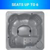 Inland 6 Person Indoor Outdoor Hot Tub, Plug & Play Spa, 24 Jets, LED Lighting System, Insulated Spa Cover, Made in USA, Aqualife by Strong Spas - Image 6
