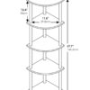 Furinno Turn-N-Tube 5 Tier Corner Display Rack Multipurpose Shelving Unit, 1-Pack, Espresso/Black - Image 3