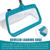 POOLWHALE Professional Pool Skimmer Net, Heavy Duty Swimming Leaf Rake Cleaning Tool with Deep Fine Nylon Mesh Net Bag - Fast Cleaning,Easy Scoop Edge,Debris Pickup Removal - Image 2