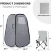 Foldable Portable Steam Sauna, Personal Sauna Tent for Home SPA with 1000w 2.2L Steamer, Folding Chair, Remote Control, Gray - Image 6