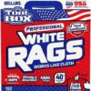 TOOLBOX Professional White Rags Shop Towels Center Pull Box for Painters, Automotive, Contruction, Office and Home - Made in USA (1 Box - 200 Towels) - Image 2