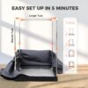 Upgraded Version Portable Sauna for Home Full Body Personal Sauna Steam Sauna Tent at Home Spa with 2.6L 1000W Steam Generator, 90 Minute Timer, Foldable Chair, Remote Control Included(Black) - Image 6
