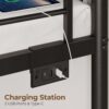 Rolanstar Metal Bunk Bed Full Over Full with USB Charging Station, LED Bunk Bed with 2 Storage Drawers, Bed with Safety Guardrail & Ladders, No Box Spring Needed, Easy Assembly, Black - Image 7