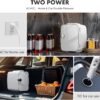 Sweetcrispy Mini Fridge, Portable Small Refrigerator 4L/6 Can Cooler & Warmer Compact Fridges for SkinCare, Food and Drinks, Bedroom, Dorm, Car, Office, White - Image 4