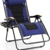 MAISON ARTS Oversize XXL Padded Zero Gravity Lawn Chair Anti Gravity Lounge Chair Foldable Recliner 30" Wide Seat Outdoor Camp Chair for Poolside Backyard Beach, Support 400LBS, Blue - Image 7