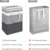 HomeHacks 2-Pack Large Laundry Basket, Waterproof, Freestanding Laundry Hamper, Collapsible Tall Clothes Hamper with Extended Handles for Clothes Toys in the Dorm and Family-(Gradient Grey, 75L) - Image 3